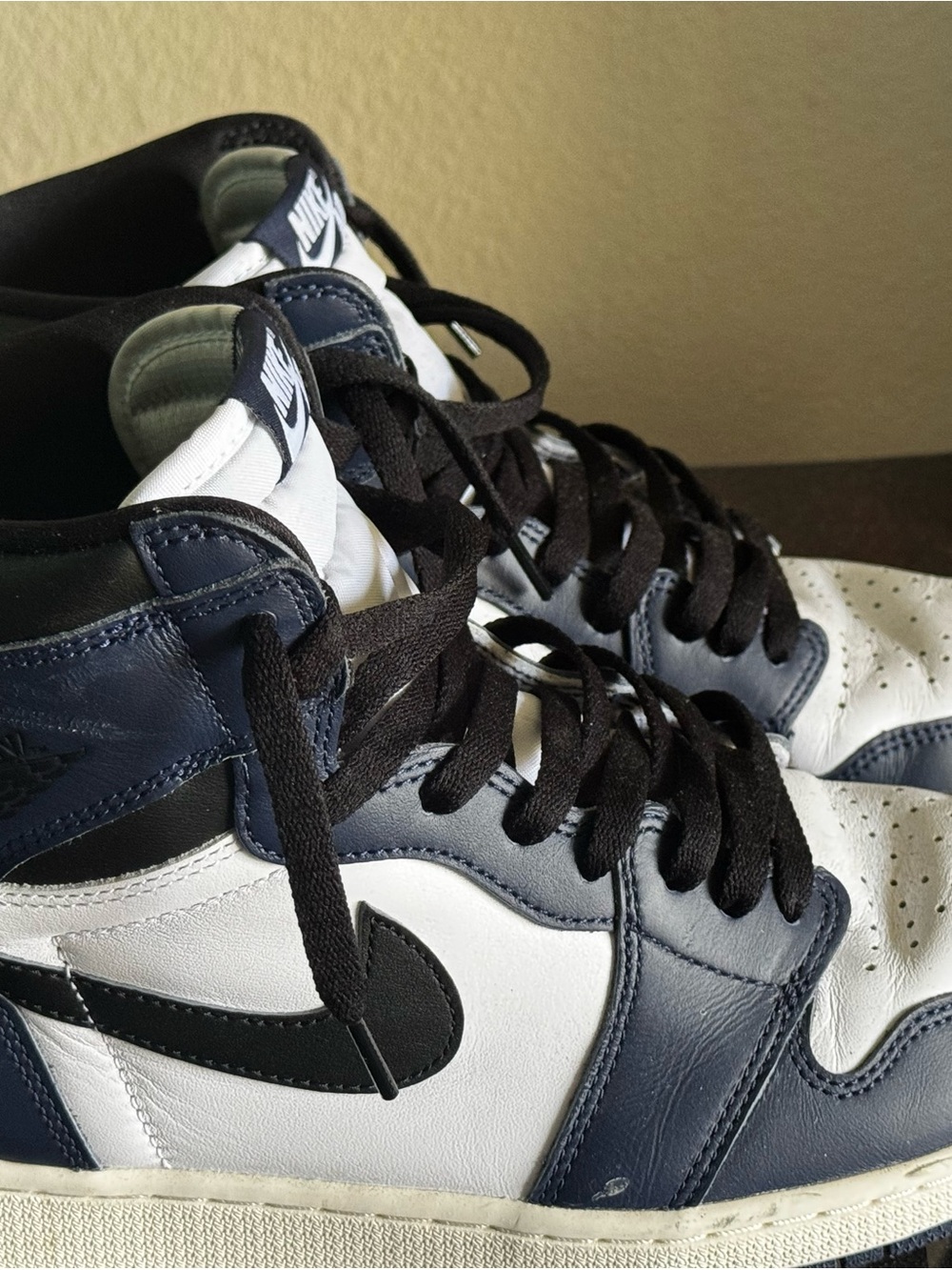 Nike Men’s High-Top Sneakers in White, Navy, and Black